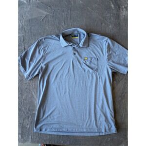 Jack Nicklaus Mens Blue Heather Short Sleeve Golf Polo Shirt Large Golden Bear